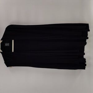 Super Nova Open Cardigan Size 3XL Black Sleeveless Lightweight With Pockets